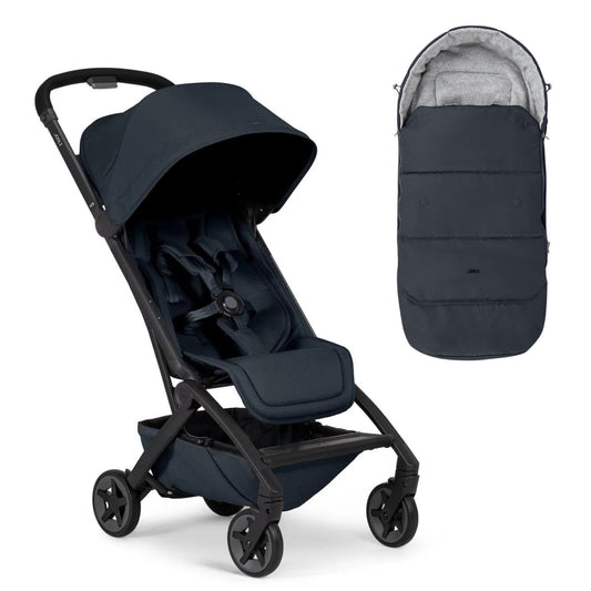 Joolz Aer2 Lightweight Compact Stroller + Footmuff Bundle - Dark Navy Blue