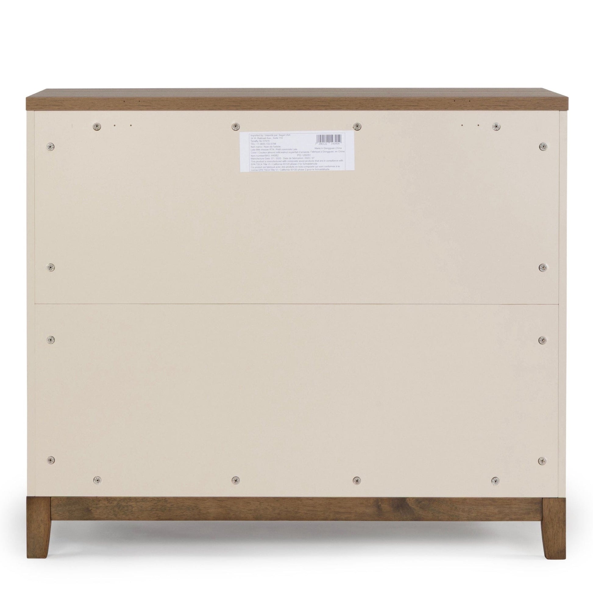 dadada Lala Little 3-Drawer Dresser - Almond Milk / Walnut - 44082-DA