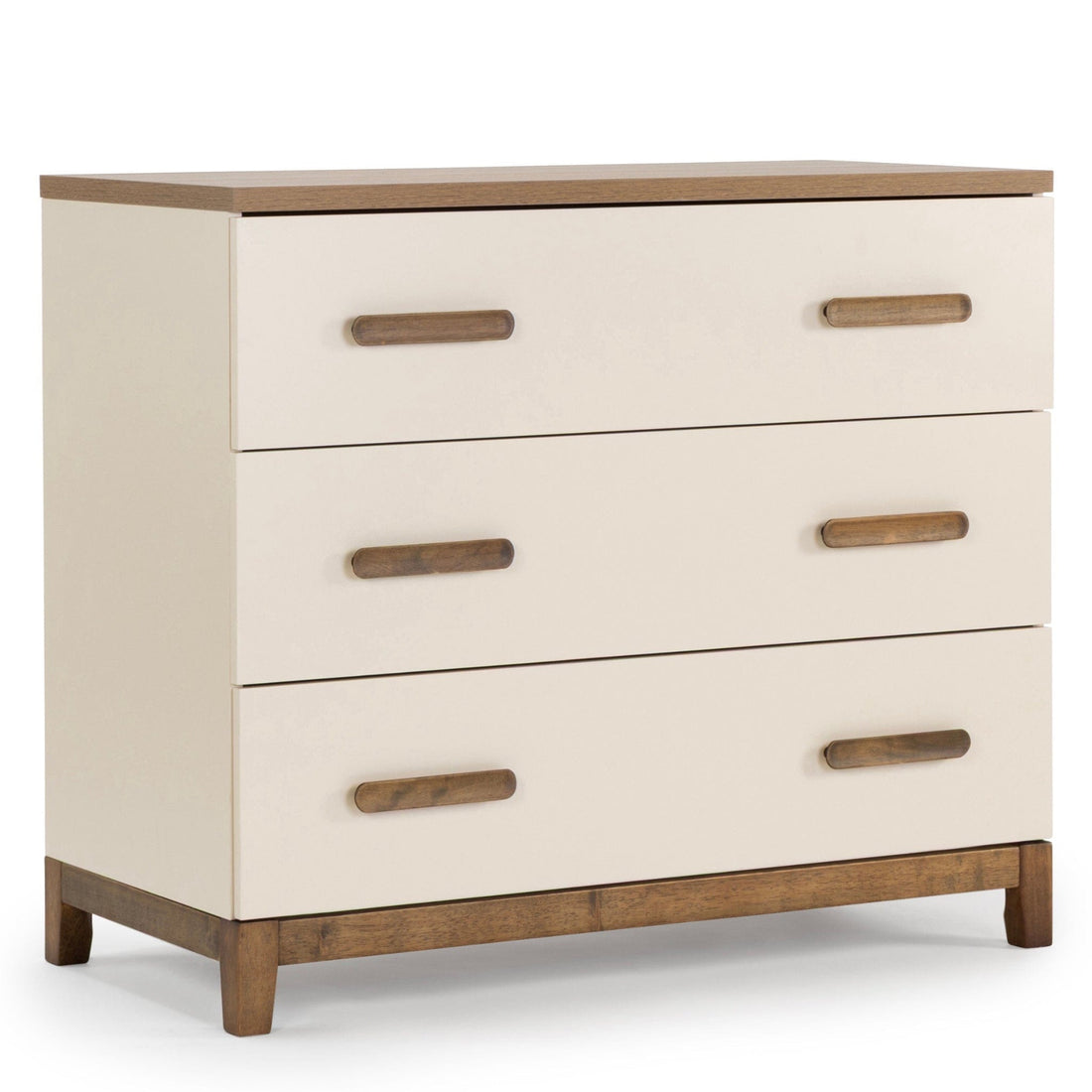 dadada Lala Little 3-Drawer Dresser - Almond Milk / Walnut - 44082-DA