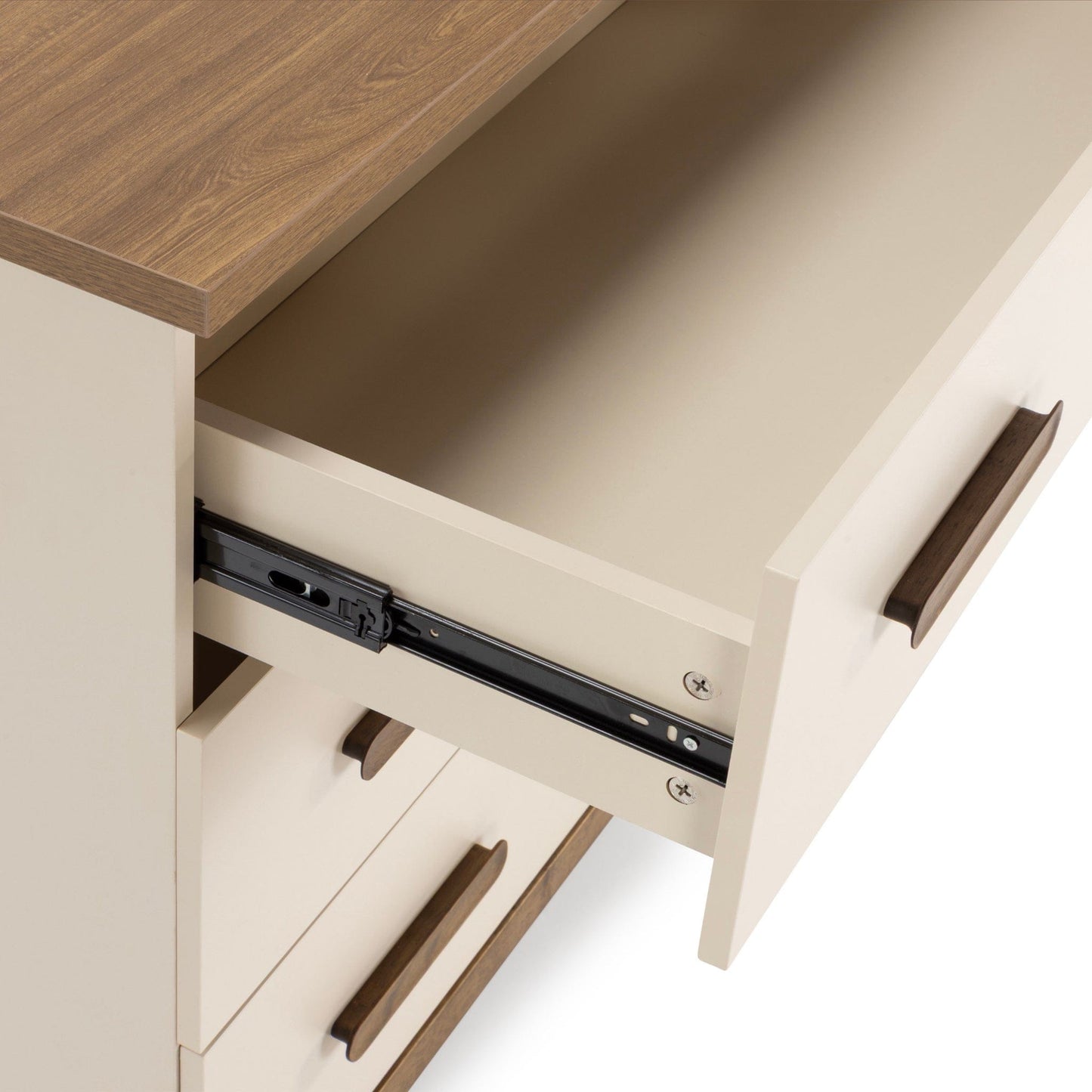 dadada Lala Little 3-Drawer Dresser - Almond Milk / Walnut - 44082-DA