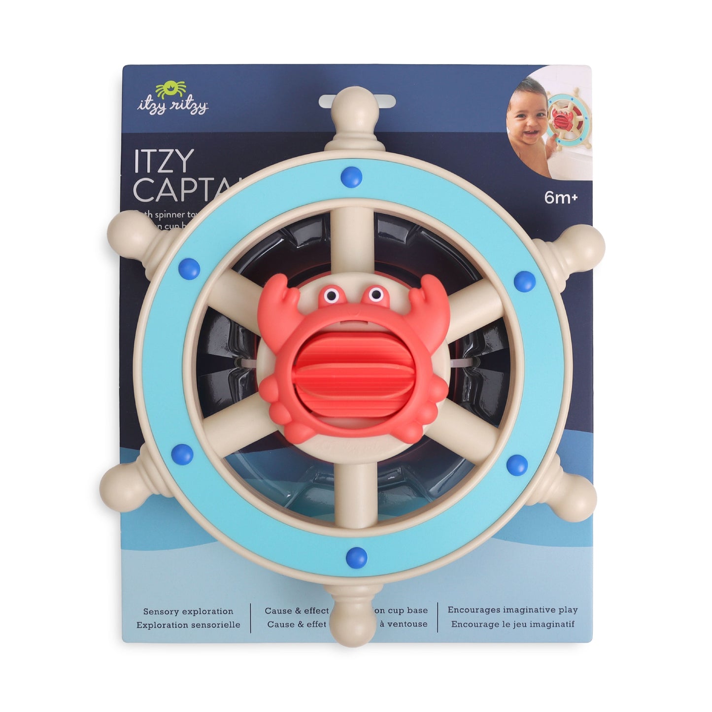 Itzy Ritzy Itzy Captain Bath Toy - Nautical Crab - Image 8