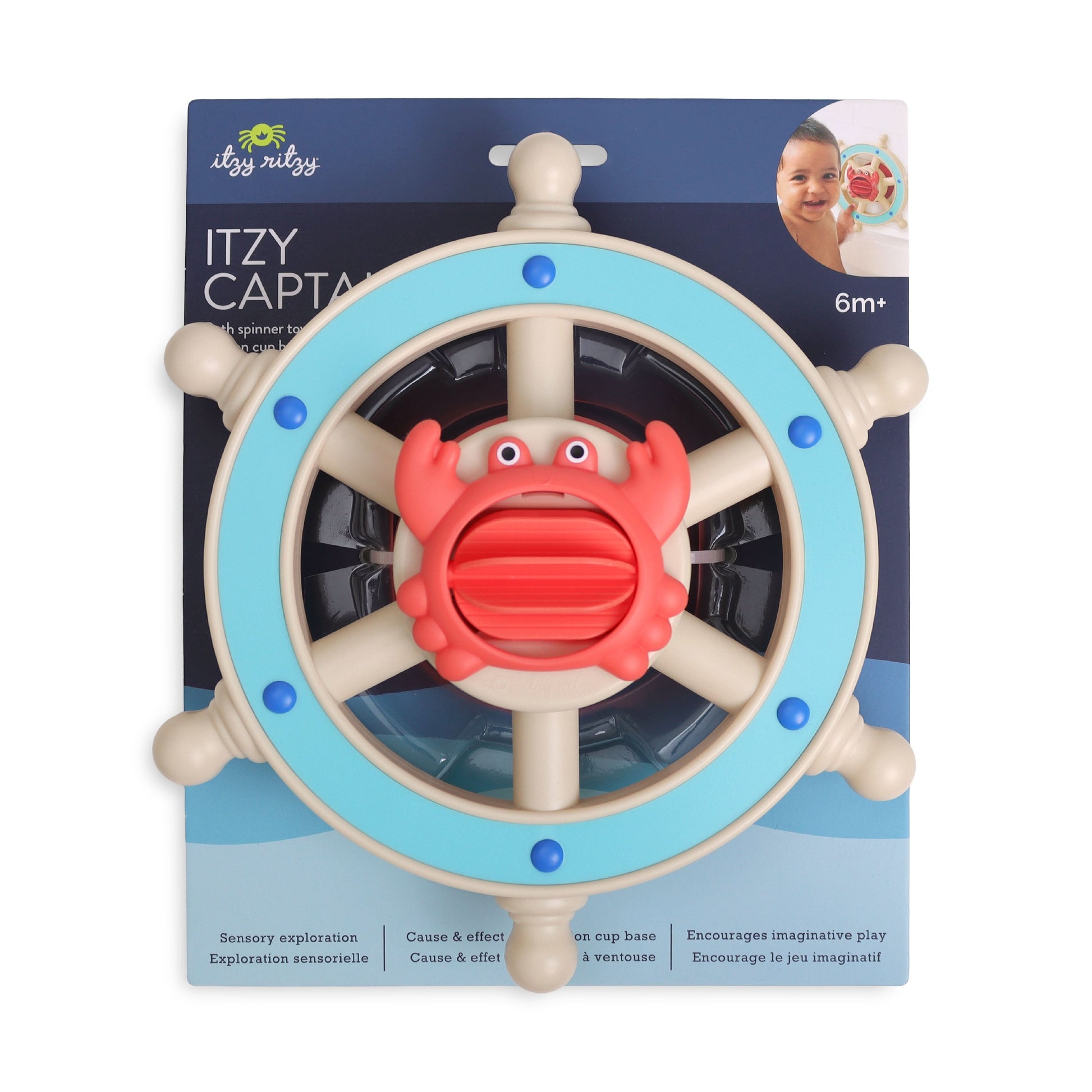 Itzy Ritzy Itzy Captain Bath Toy - Nautical Crab - Image 8