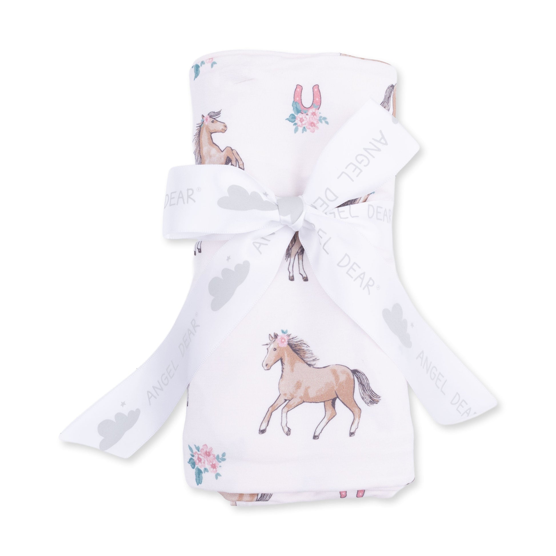Angel Dear I Love Horses Swaddle Blanket