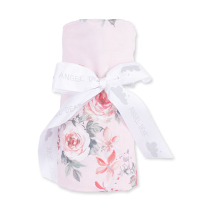 Angel Dear Painterly Rose Bouquets Swaddle Blanket