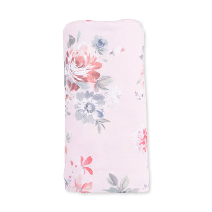 Angel Dear Painterly Rose Bouquets Swaddle Blanket