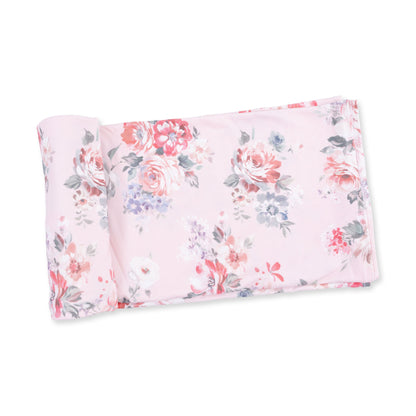 Angel Dear Painterly Rose Bouquets Swaddle Blanket