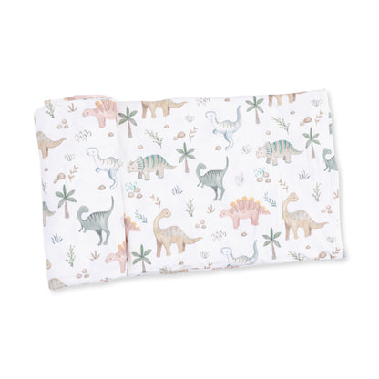 Angel Dear Sweet Baby Dinos Swaddle Blanket