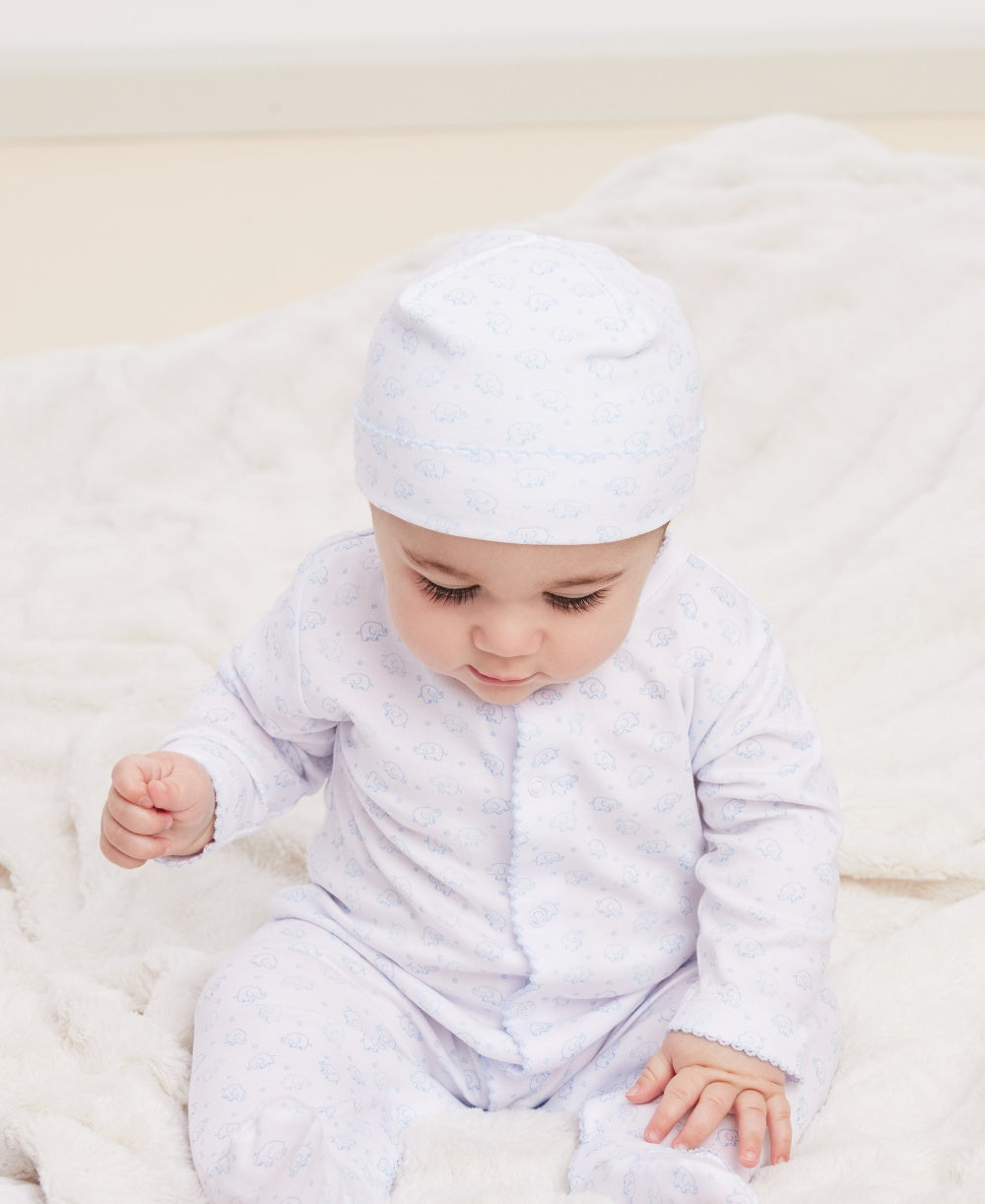 Kissy Kissy Ele-Fun Print Hat - Light Blue
