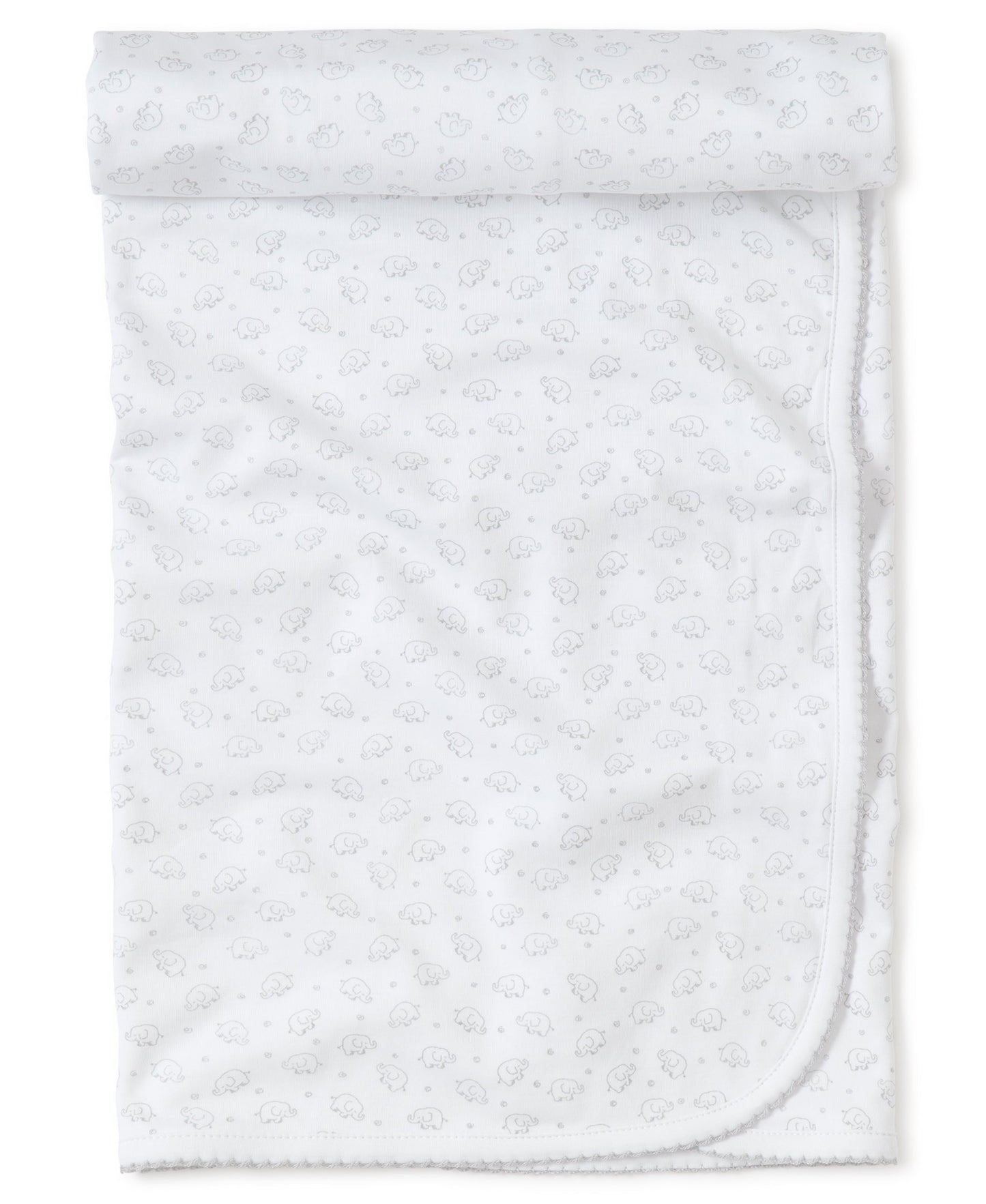 Kissy Kissy Ele-Fun Print Blanket - Silver