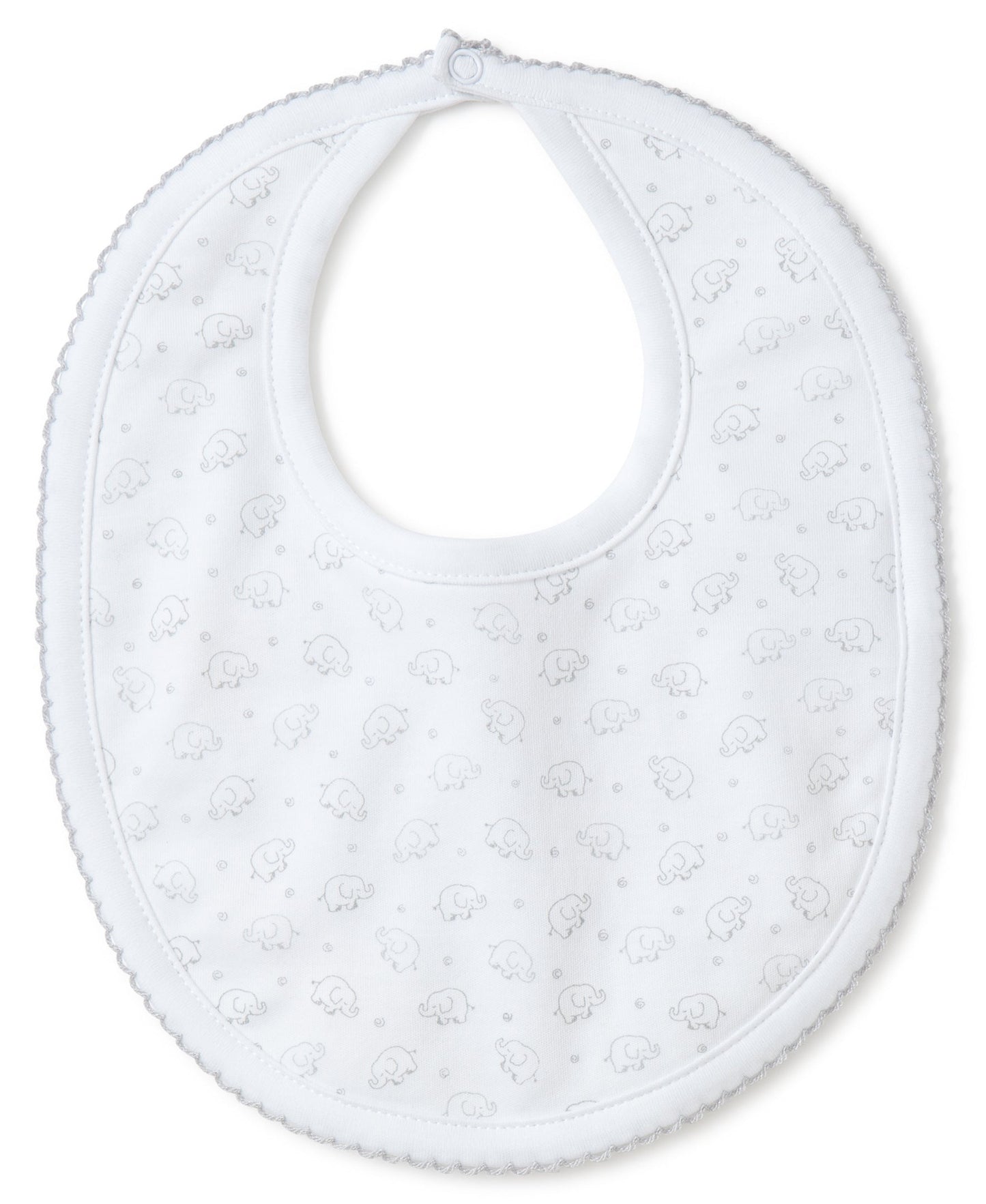 Kissy Kissy Ele-Fun Print Bib - Silver