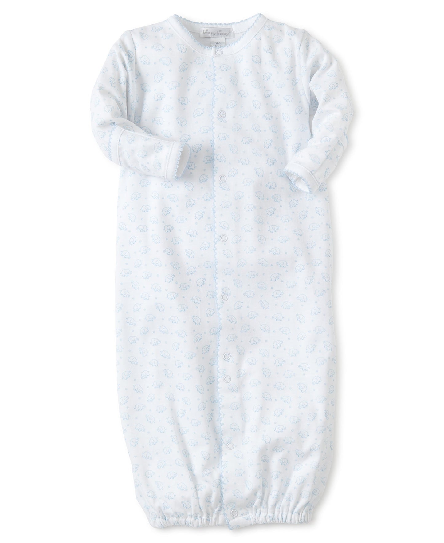 Kissy Kissy Ele-Fun Print Converter Gown - Light Blue