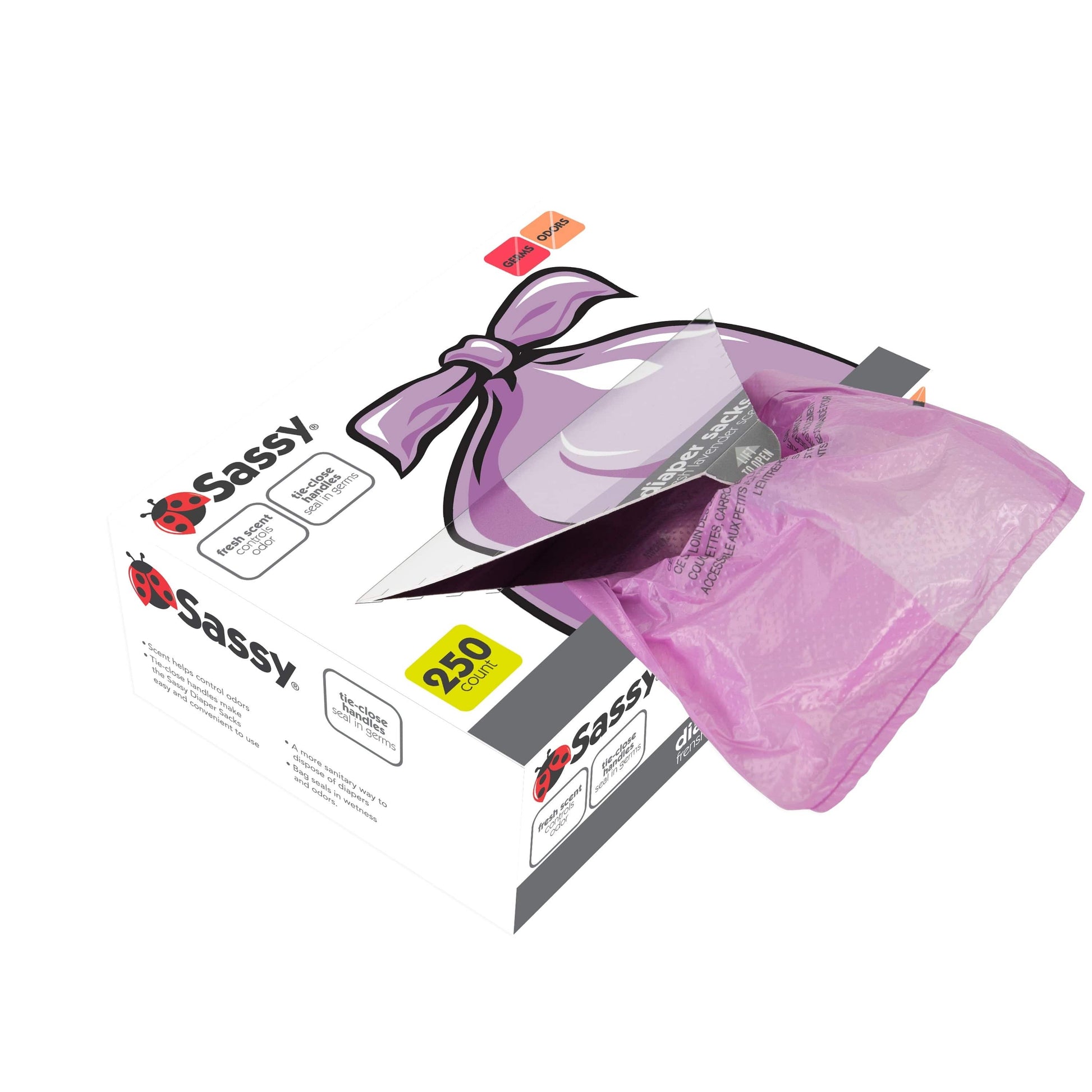 Sassy 250-Count Diaper Sacks - Lavender - Image 2