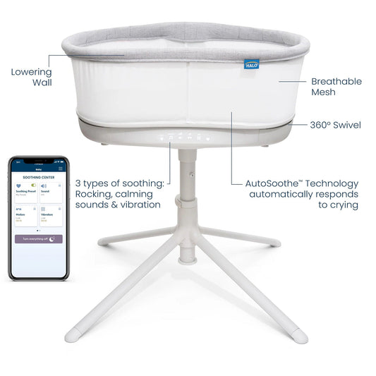 HALO BassiNest Connected Swivel Sleeper 3.0 Smart Bassinet - 4995-HALO
