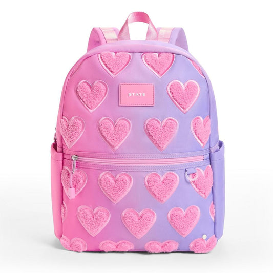 State Bags Kane Kids Backpack - Ombre Fuzzy Hearts - F253F484653