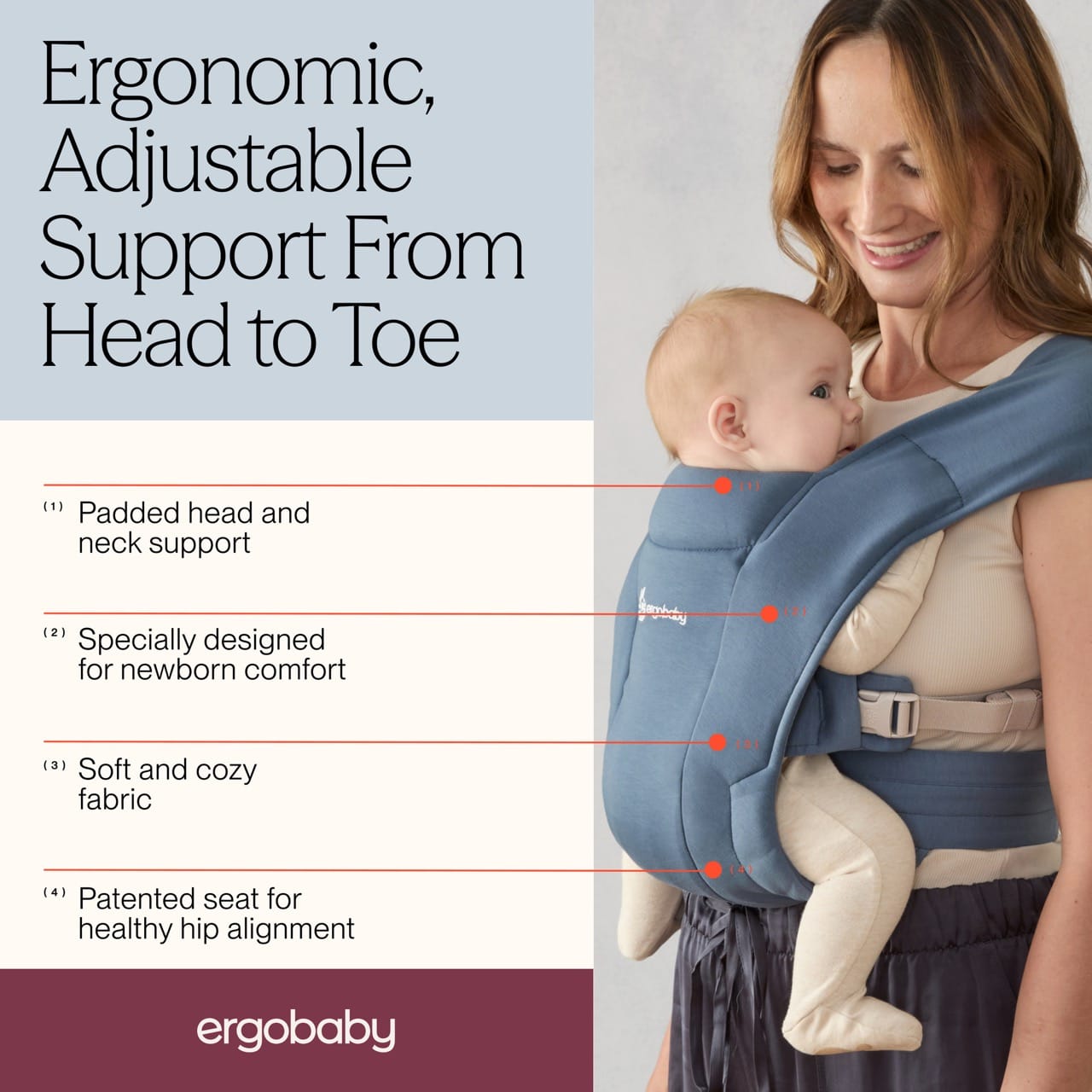 Ergobaby Embrace Carrier - Oxford Blue