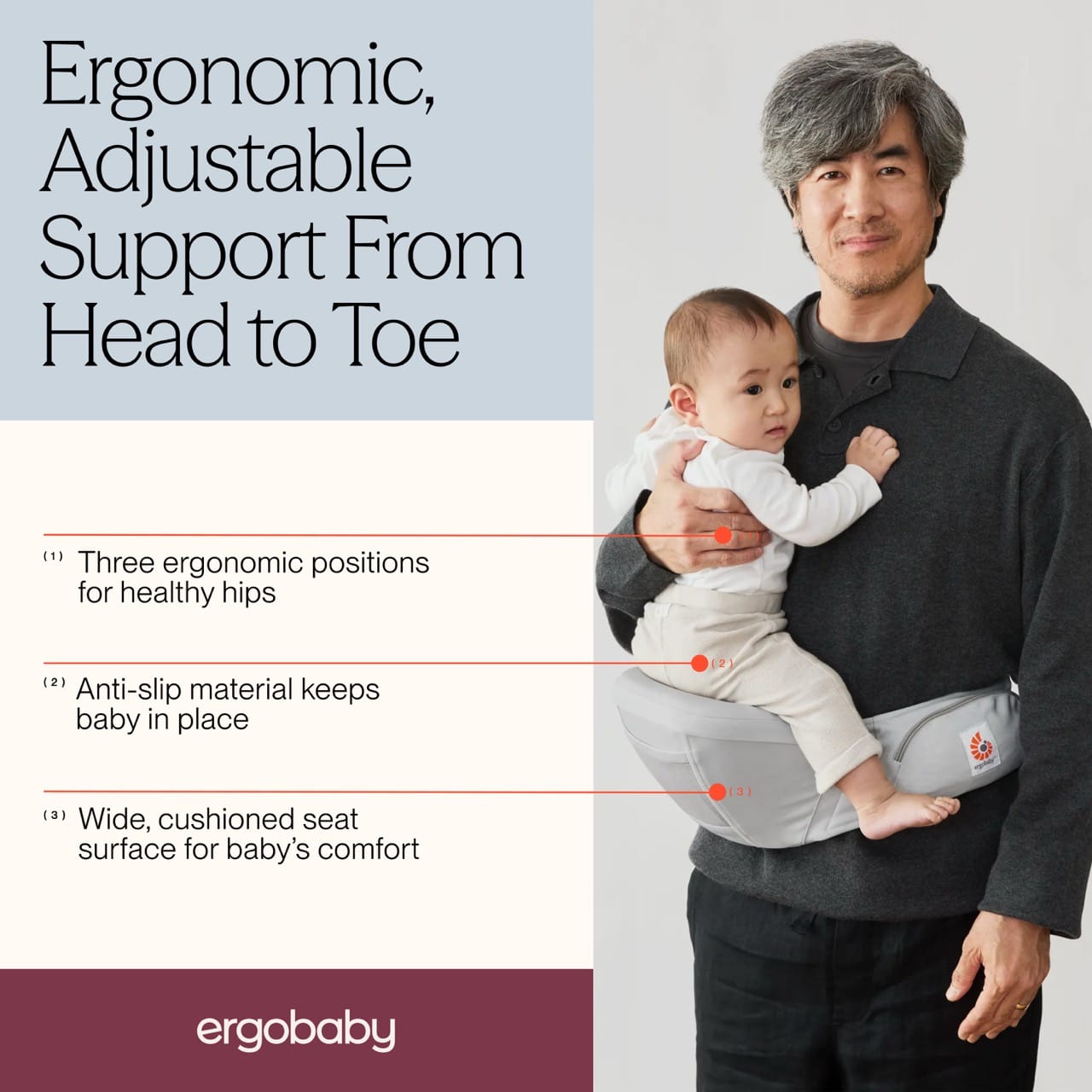 fold ergobaby carrier Ergobaby Lift Hip Seat Baby Carrier