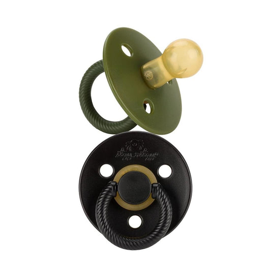 Itzy Ritzy Itzy Soother 2-Pack Natural Rubber Pacifiers - Camo & Midnight (0-6 M) - NRP845906