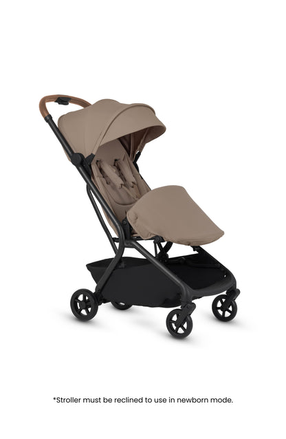 Silver Cross Nia Compact Travel Stroller + Cup Holder + Travel Bag Bundle - Champagne