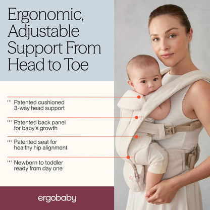 Ergobaby Omni Deluxe Baby Carrier, Linen - Natural Linen