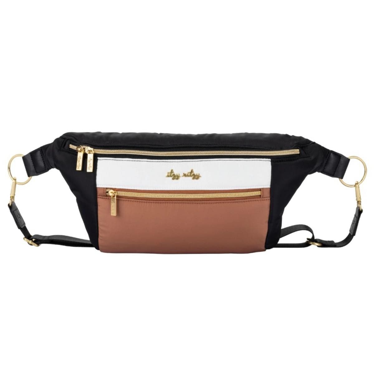Itzy Ritzy Ritzy Pack Fanny Pack & Crossbody Diaper Bag - Coffee & Cream - PB8562