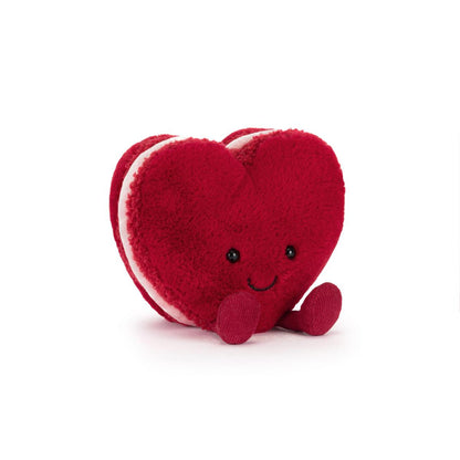 Jellycat Amuseables Arlette Heart Macaron, Red - A4MACHR