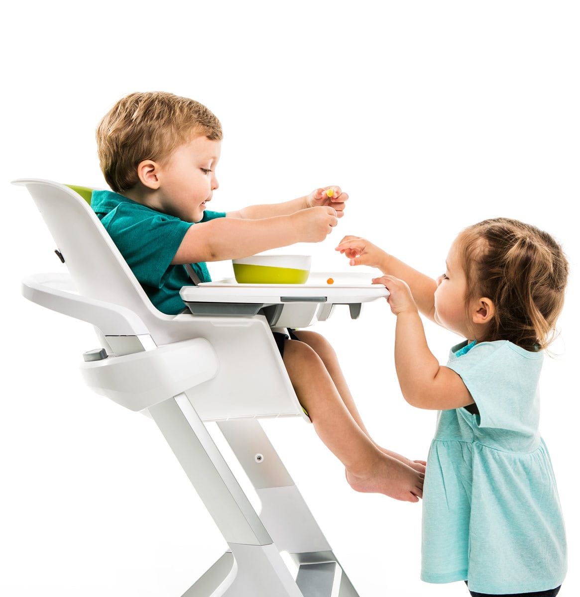 4moms High Chair - White/Green - 2000605