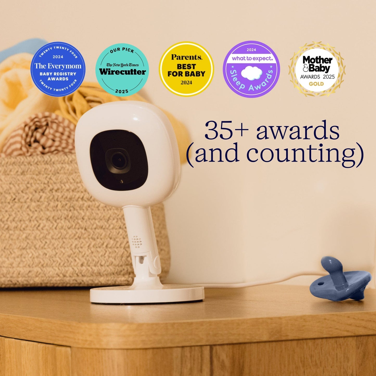 Nanit Pro Smart Baby Monitor & Flex Stand - N322NW