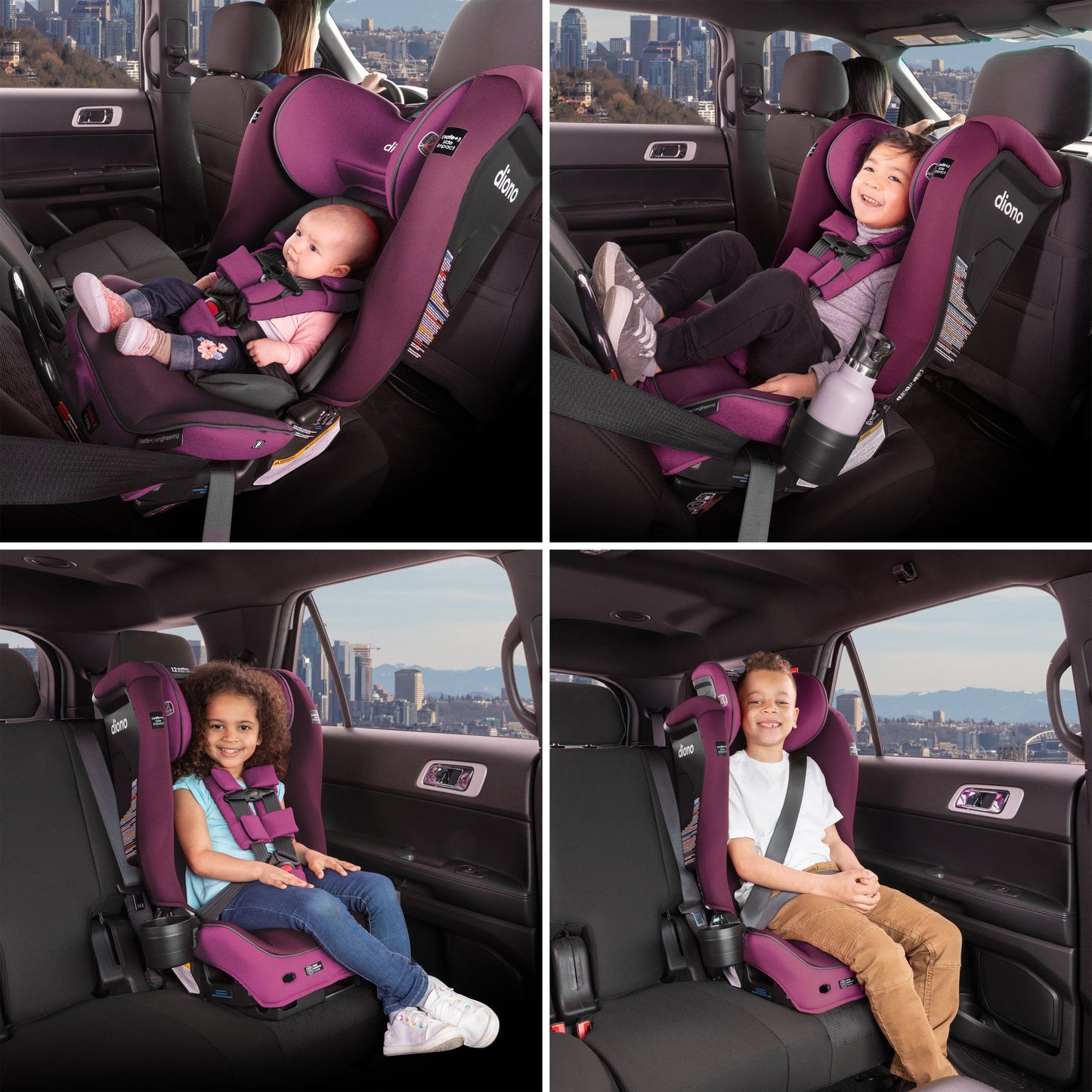 Diono Radian 3RXT SafePlus All-in-One Convertible Car Seat - Purple Plum - 50105-NA-01