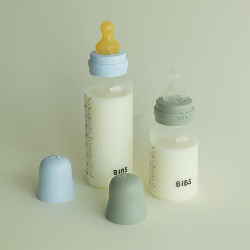 BIBS Baby BPA-Free PP Bottle Grow and Flow Set 5oz/9oz Silicone - Ivory - 50181216