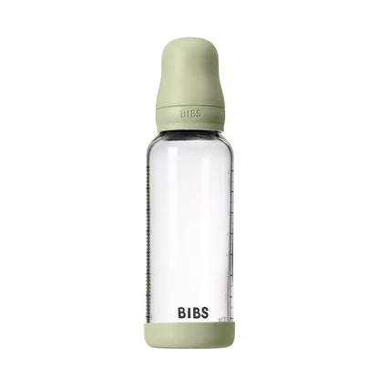 BIBS Baby Glass Bottle Set 8oz Latex, Medium Flow - Sage - 5020250