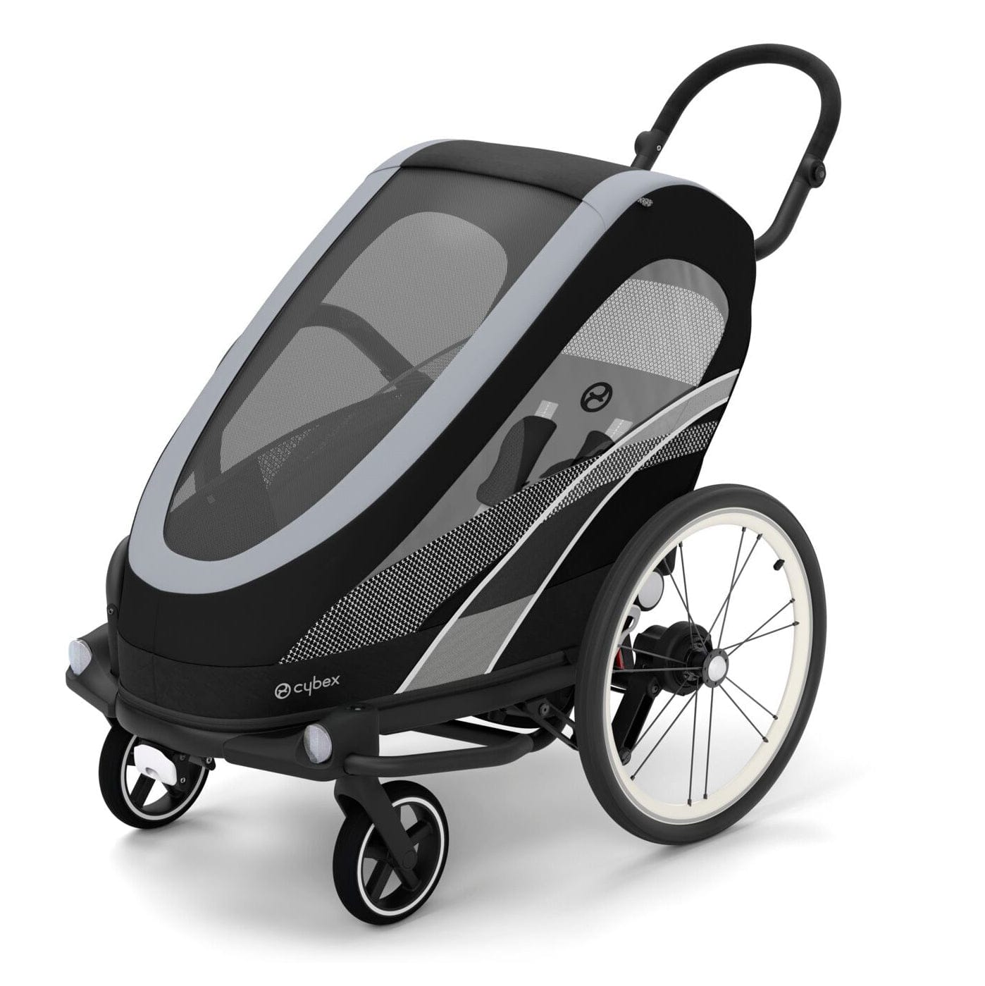 Cybex Zeno 2-in-1 Bike Trailer / Stroller (One Box) - All Black - 521003709