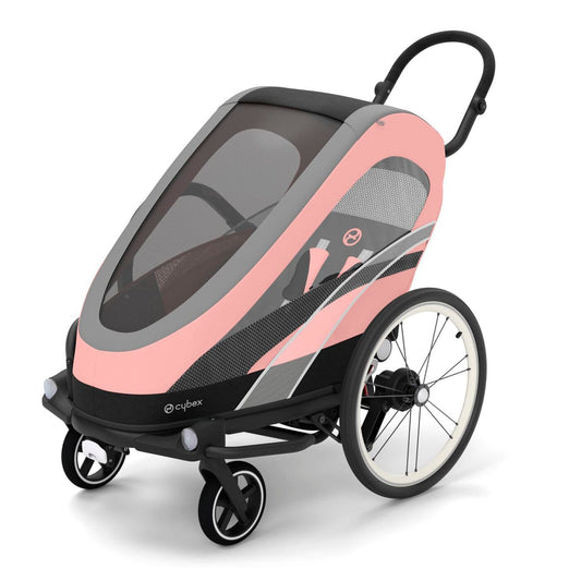 Cybex Zeno 2-in-1 Bike Trailer / Stroller (One Box) - Silver Pink - 521003737