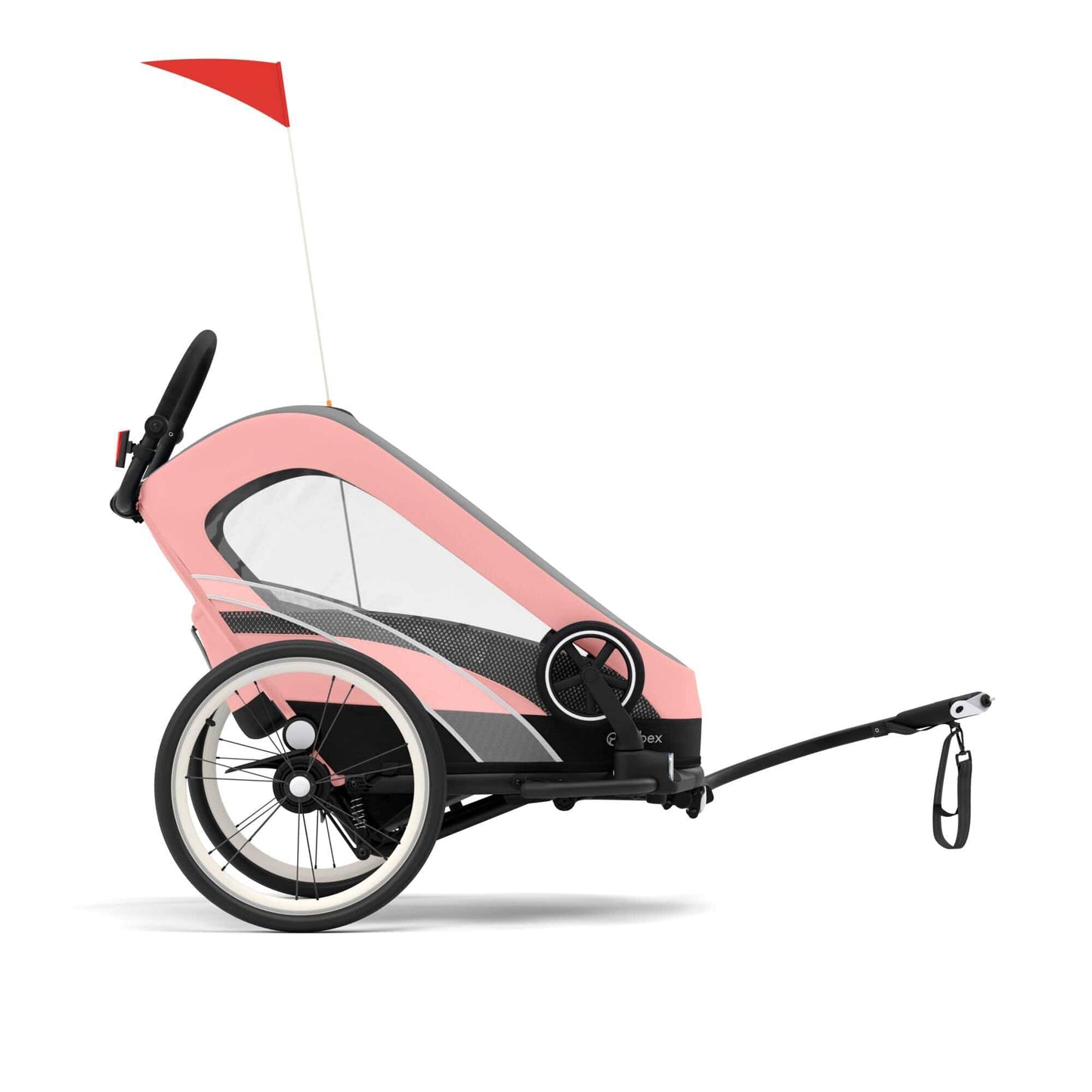 Cybex Zeno 2-in-1 Bike Trailer / Stroller (One Box) - Silver Pink - 521003737