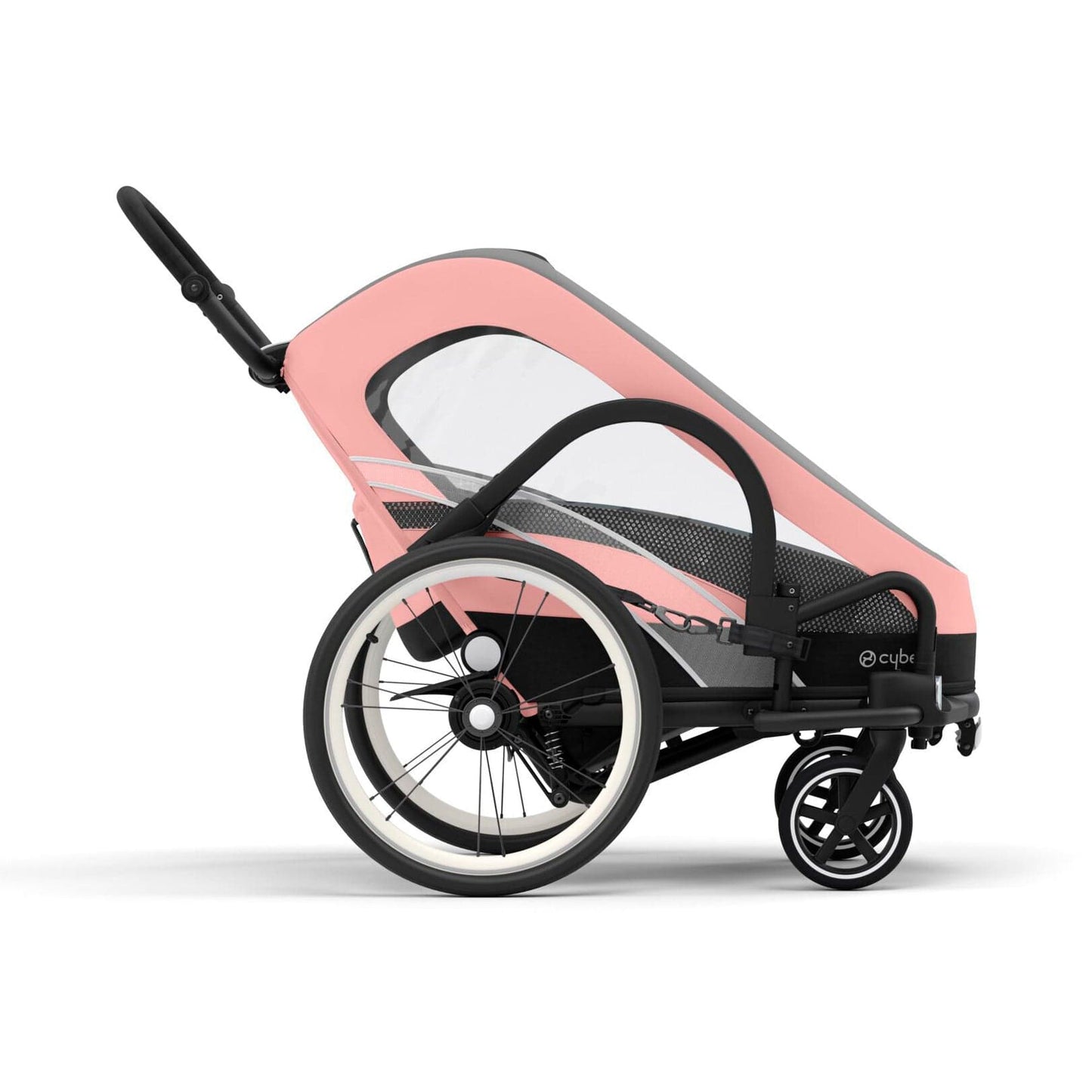 Cybex Zeno 2-in-1 Bike Trailer / Stroller (One Box) - Silver Pink - 521003737