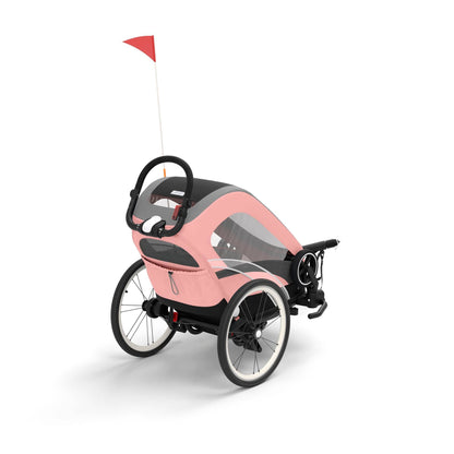 Cybex Zeno 2-in-1 Bike Trailer / Stroller (One Box) - Silver Pink - 521003737