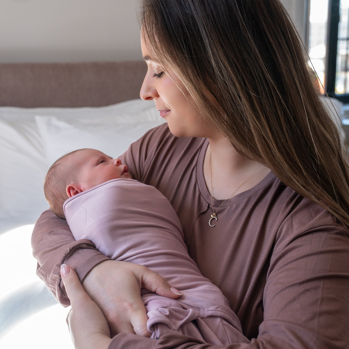 Halo SuperSoft Bamboo Swaddle TOG 2.0 - Mauve (Newborn)
