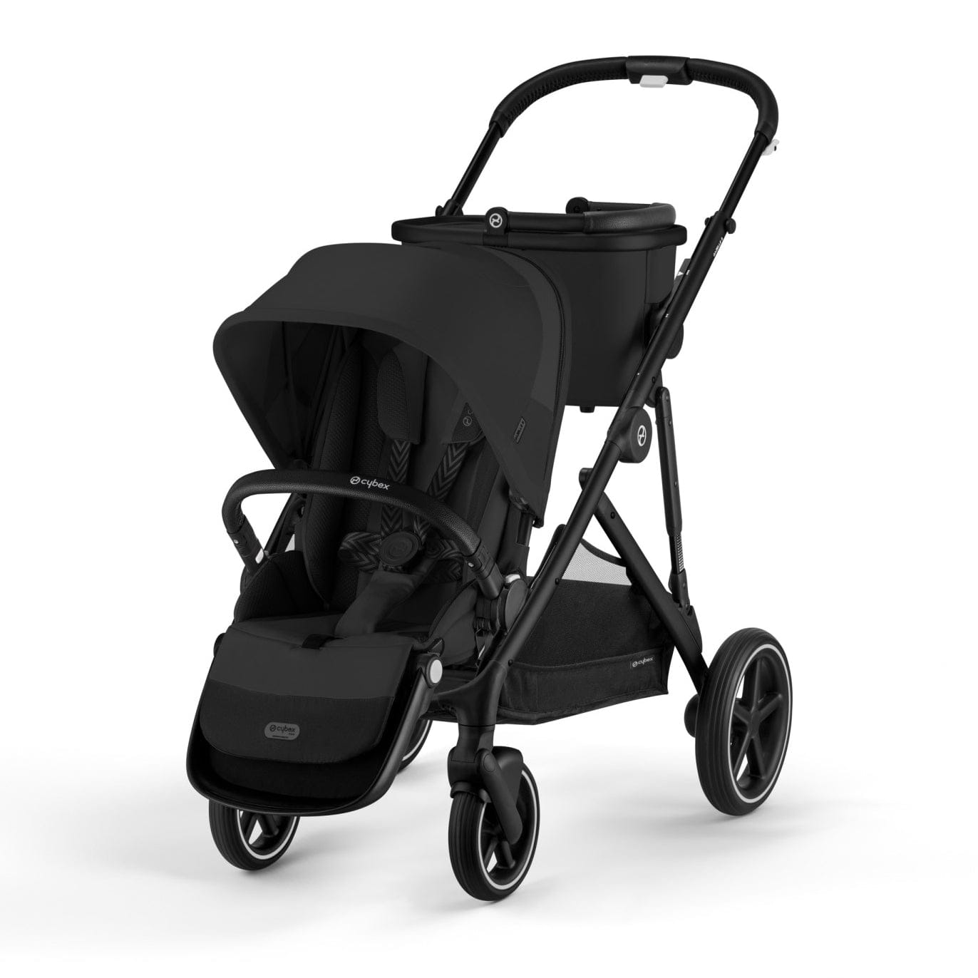 Cybex Gazelle S Single-to-Double Stroller - Black Frame / Moon Black - 522002357