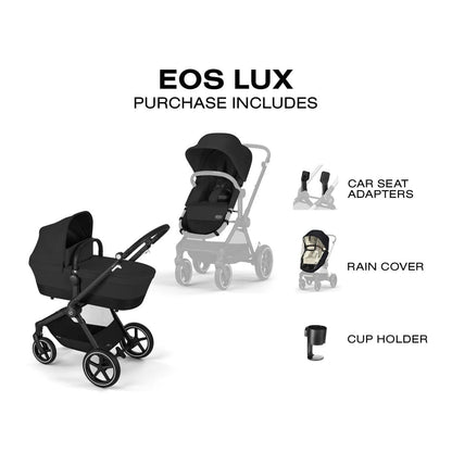 Cybex EOS Lux 2-in-1 Stroller - Moon Black - 522005337