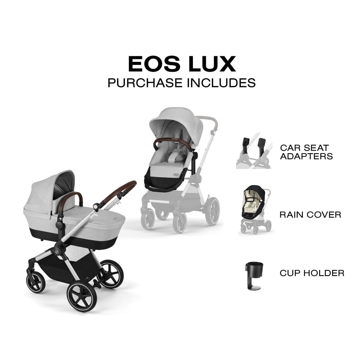 Cybex EOS Lux 2-in-1 Stroller - Lava Grey - 522005339