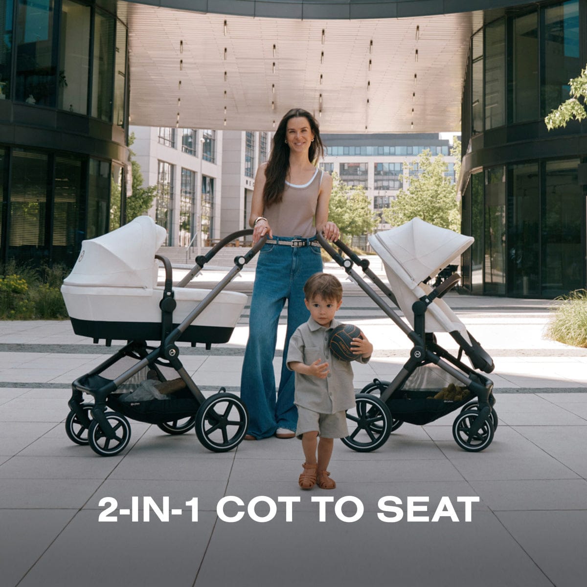 Cybex EOS Lux 2-in-1 Stroller - Seashell Beige - 522005341