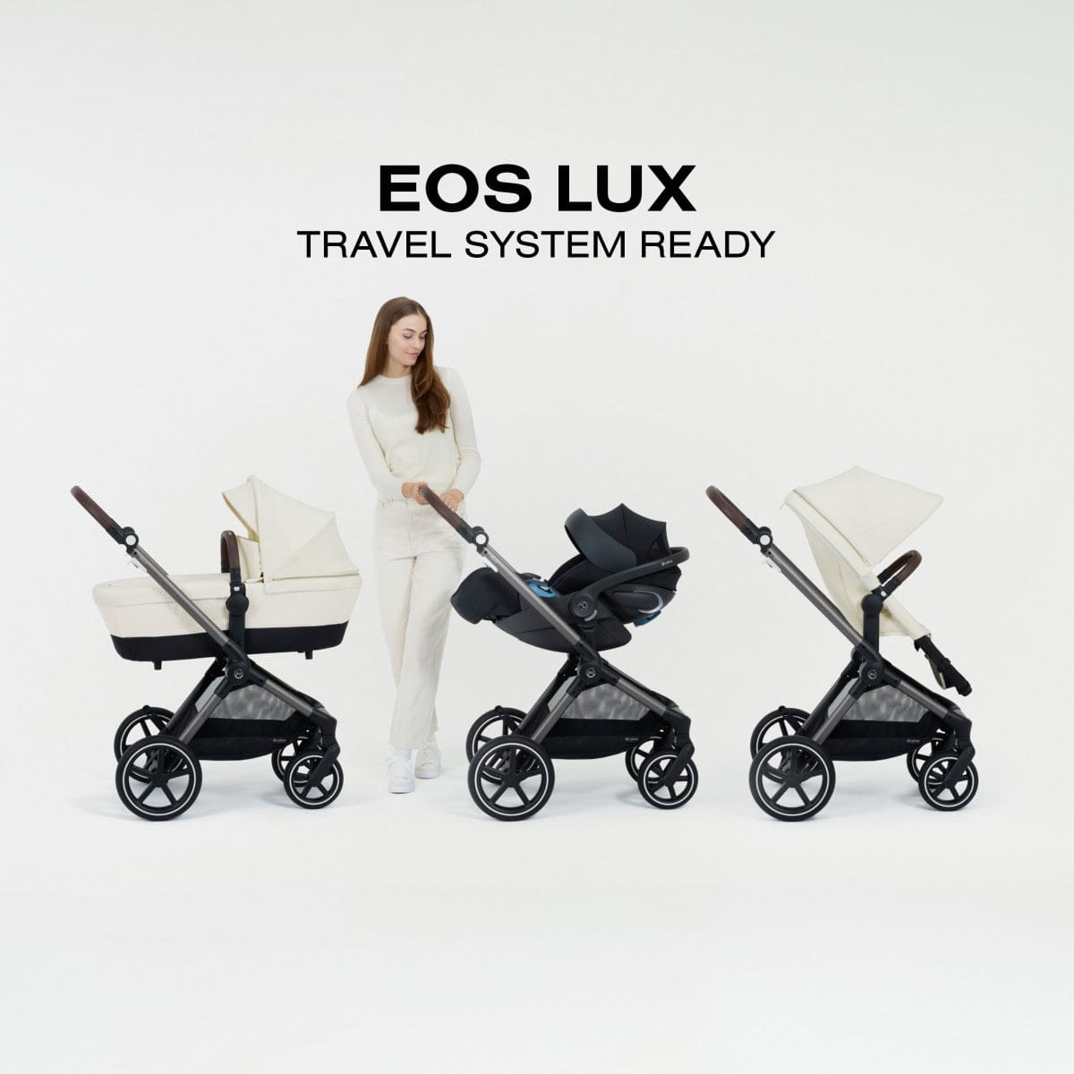 Cybex EOS Lux 2-in-1 Stroller - Seashell Beige - 522005341