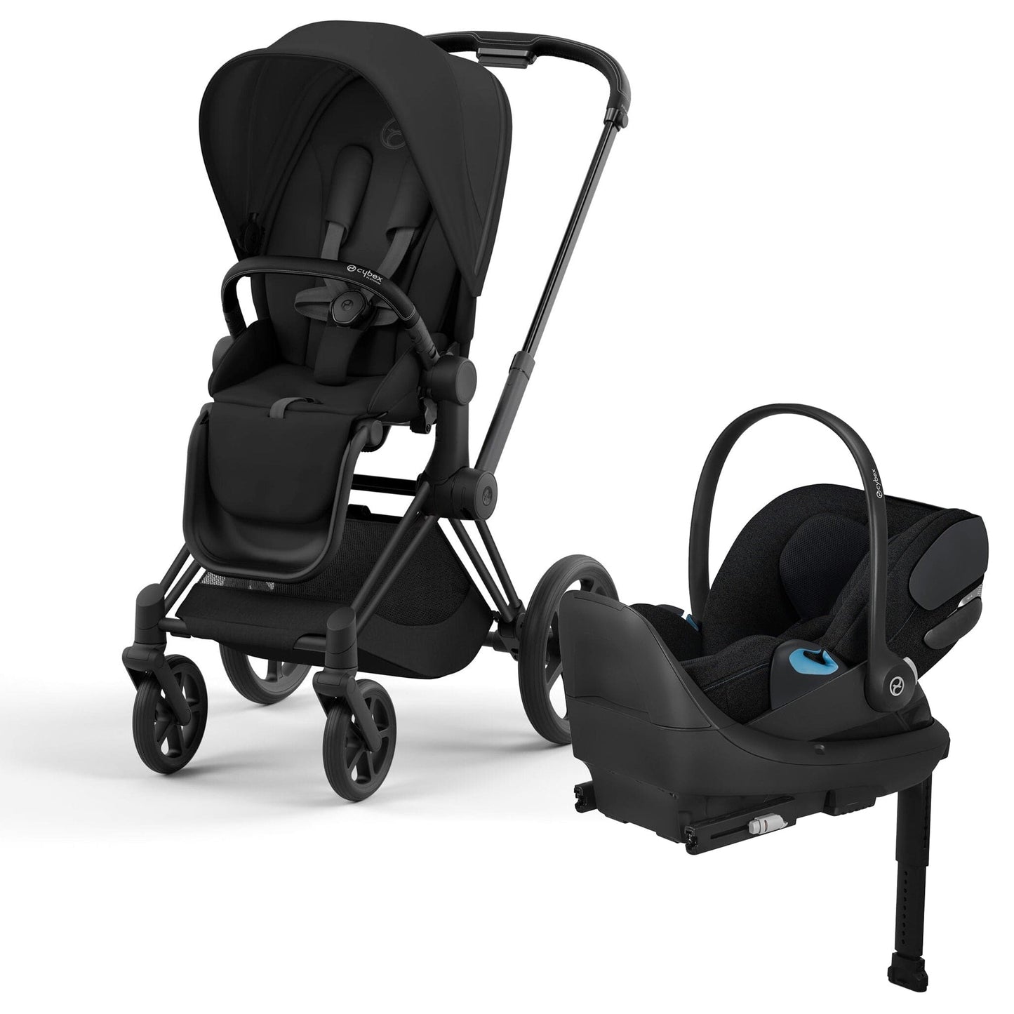 Cybex Priam 4 + Cloud T Travel System Bundle - Matte Black / Sepia Black / Sepia Black