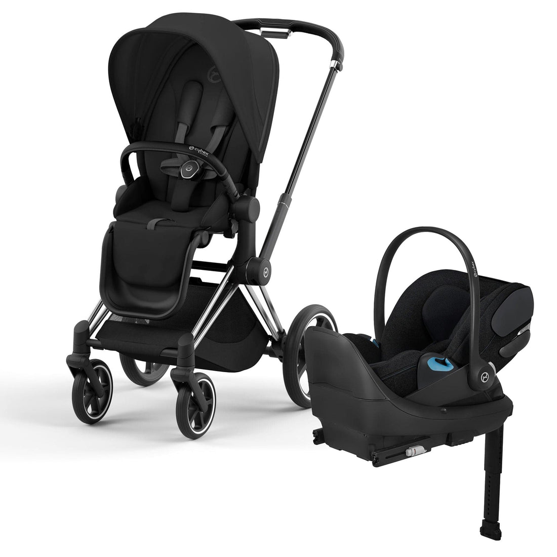 Cybex Priam 4 + Cloud T Travel System Bundle - Chrome / Black / Sepia Black / Sepia Black