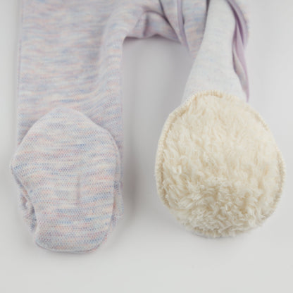 Oh Baby! Honeycomb Zipper Footie with Pocket - Lilac Rose, 3M - Image 4