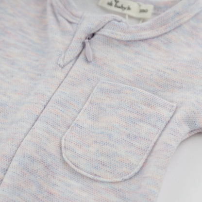 Oh Baby! Honeycomb Zipper Footie with Pocket - Lilac Rose, 3M - Image 6