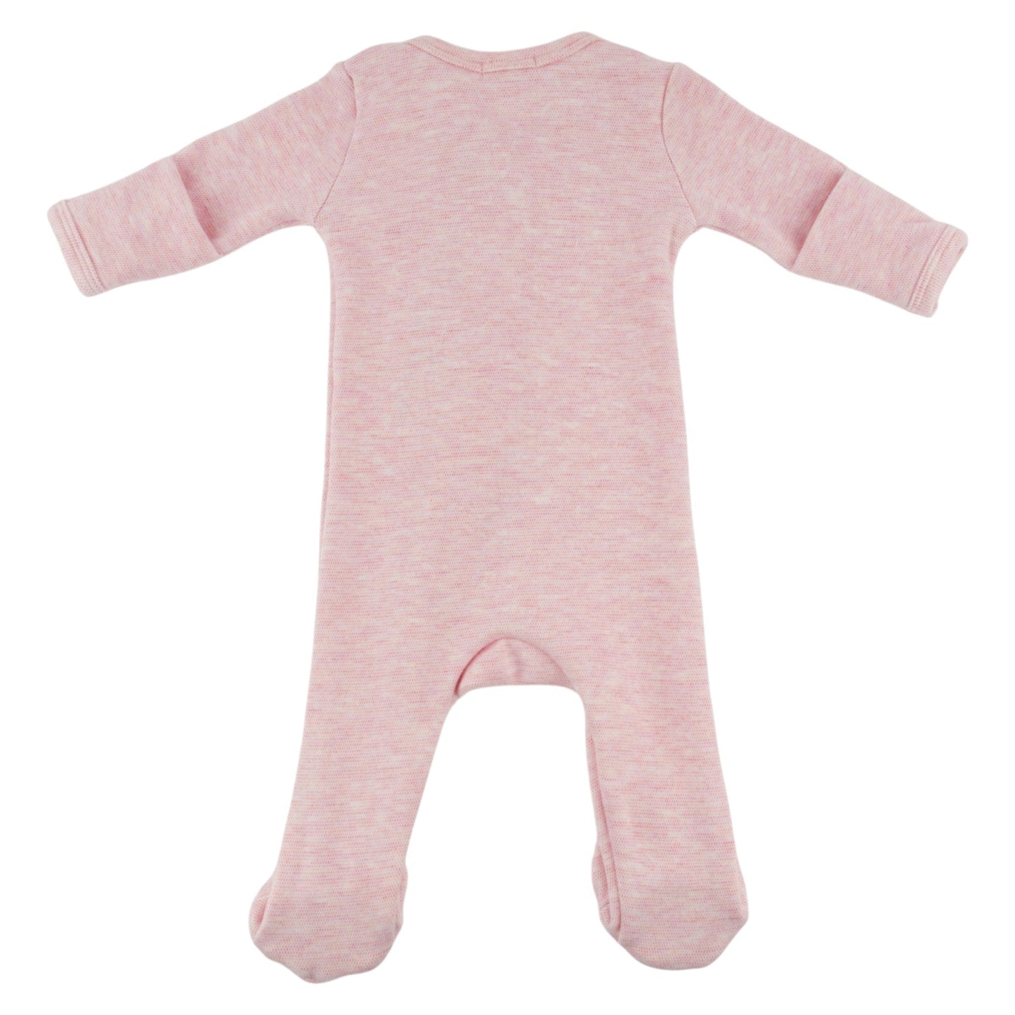 Oh Baby! Honeycomb Zipper Footie with Pocket - Pale Pink, 1M - Image 3