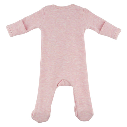 Oh Baby! Honeycomb Zipper Footie with Pocket - Pale Pink, 1M - Image 3
