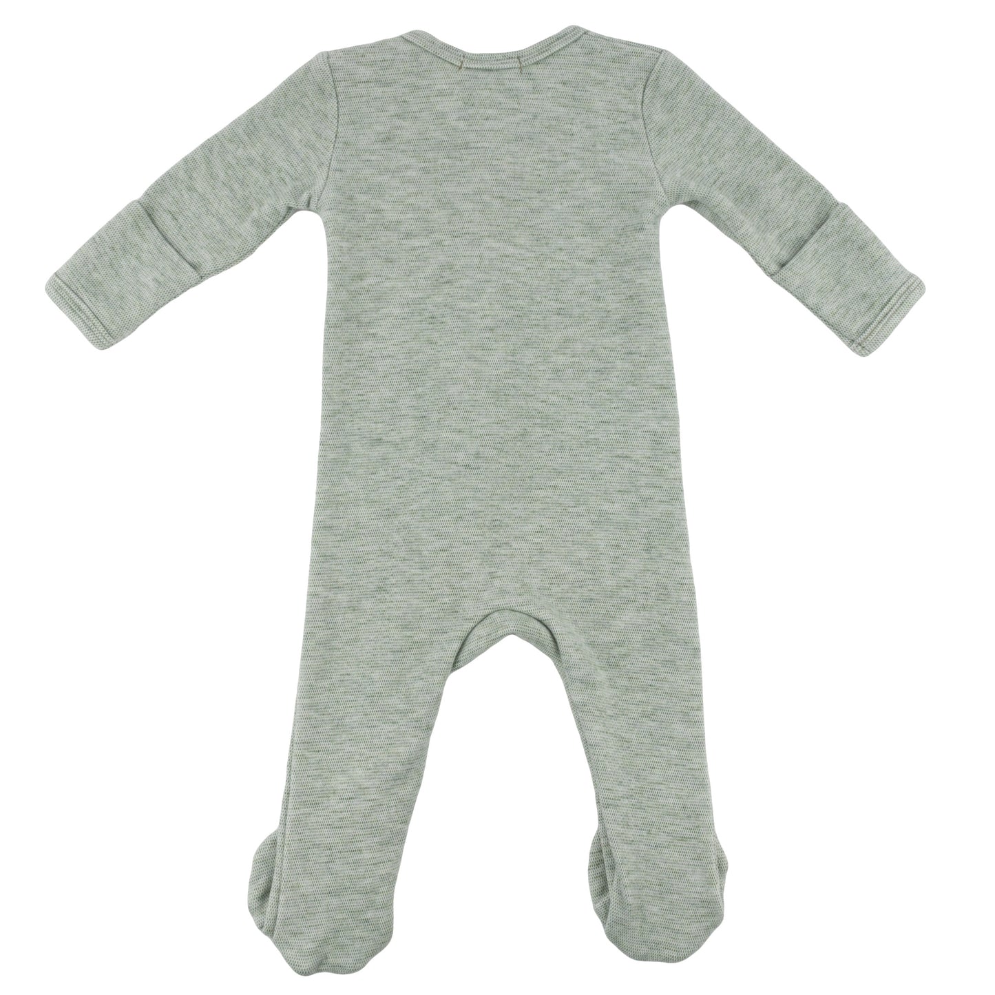 Oh Baby! Honeycomb Zipper Footie with Pocket - Spruce, 3M - Image 3
