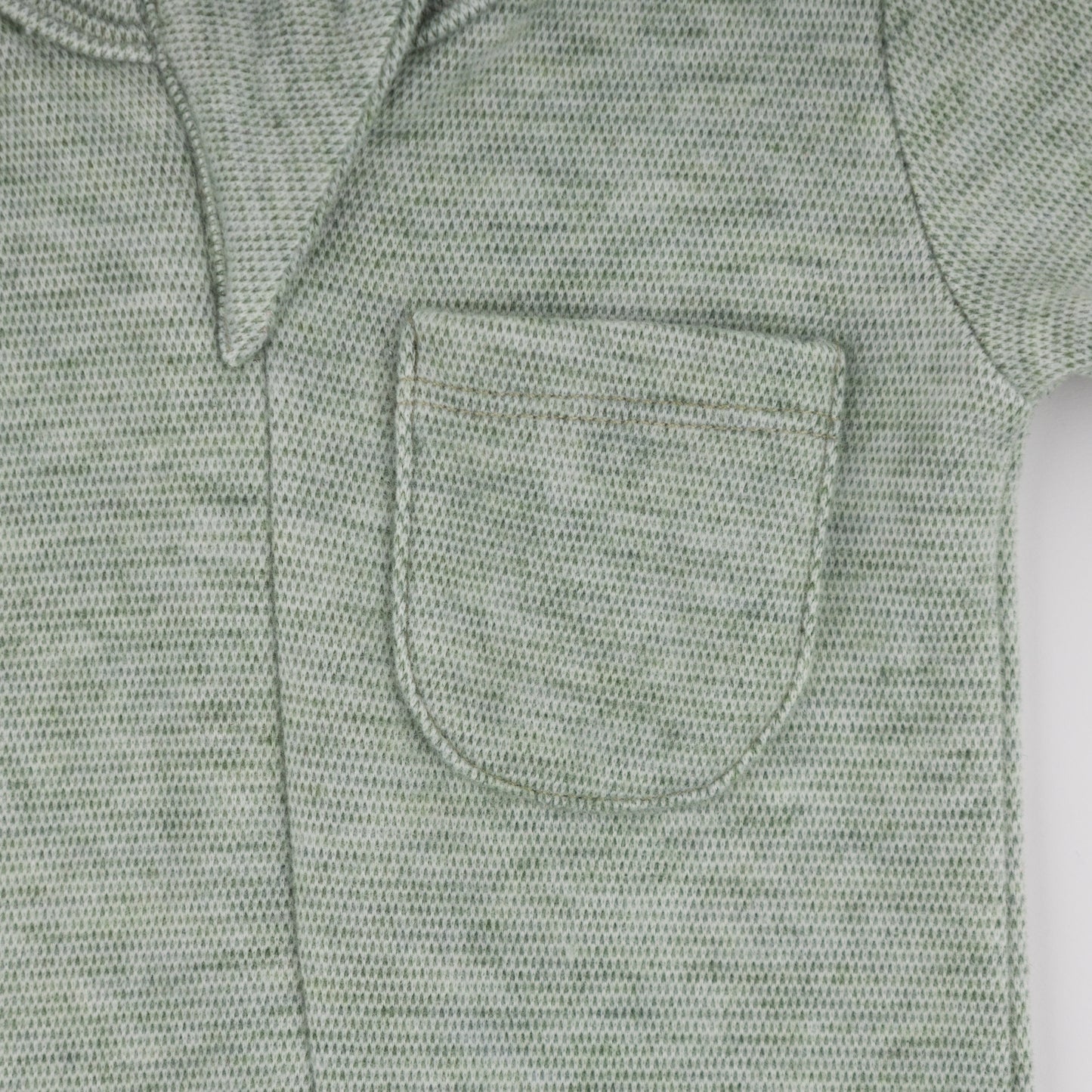 Oh Baby! Honeycomb Zipper Footie with Pocket - Spruce, 3M - Image 5