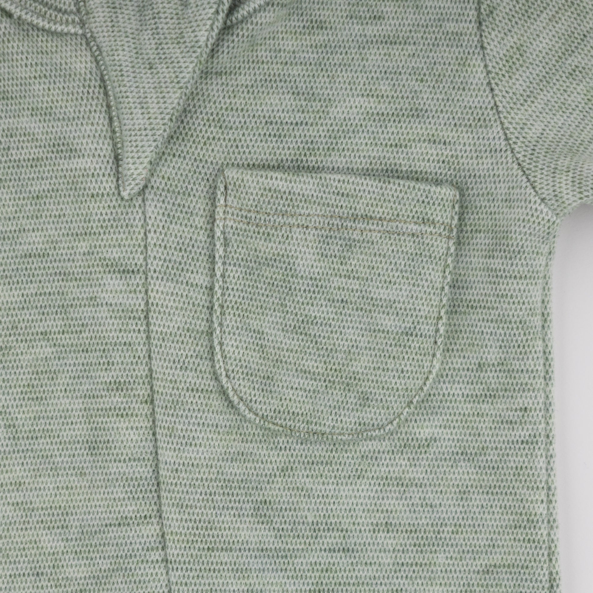 Oh Baby! Honeycomb Zipper Footie with Pocket - Spruce, 6M - Image 5